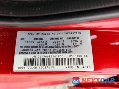 Zdjęcie 12 z 12 samochodu: 2014 MAZDA 6 TOURING VIN:JM1GJ1V66E1161260 - miniatura