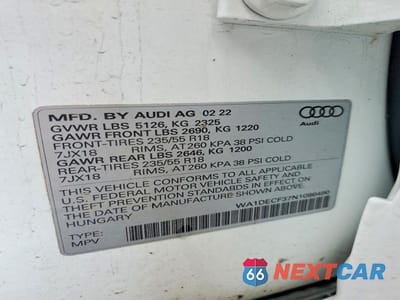 Zdjęcie 14 z 14 samochodu: 2022 AUDI Q3 PREMIUM S LINE 45 VIN:WA1DECF37N1086490 - miniatura