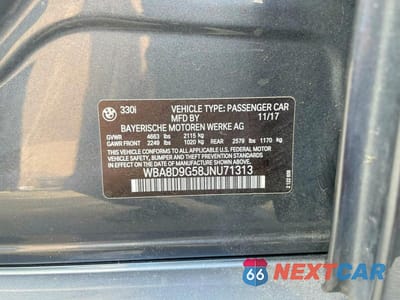 Zdjęcie 10 z 14 samochodu: 2018 BMW 330 XI VIN:WBA8D9G58JNU71313 - miniatura