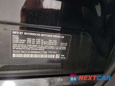 Zdjęcie 14 z 14 samochodu: 2022 BMW X7 XDRIVE40I VIN:5UXCW2C03N9M42789 - miniatura