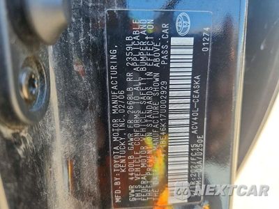 Zdjęcie 12 z 12 samochodu: 2007 TOYOTA CAMRY SE 4D SEDAN VIN:4T1BE46K17U002929 - miniatura