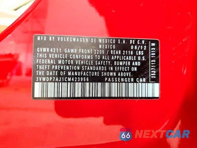 Zdjęcie 12 z 12 samochodu: 2012 VOLKSWAGEN JETTA SE VIN:3VWDP7AJ1CM423956 - miniatura