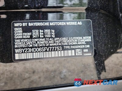 Zdjęcie 13 z 13 samochodu: 2025 BMW I4 EDRIVE 40 VIN:WBY23HD06SFV77753 - miniatura