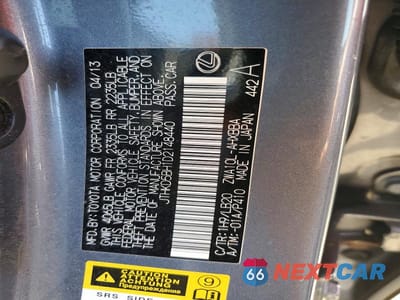 Zdjęcie 12 z 12 samochodu: 2013 LEXUS CT 200 VIN:JTHKD5BH1D2148440 - miniatura