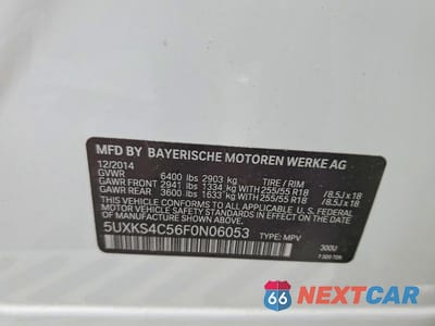Zdjęcie 13 z 13 samochodu: 2015 BMW X5 XDRIVE35D VIN:5UXKS4C56F0N06053 - miniatura