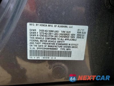 Zdjęcie 13 z 13 samochodu: 2017 ACURA MDX TECHNOLOGY VIN:5FRYD3H59HB008957 - miniatura