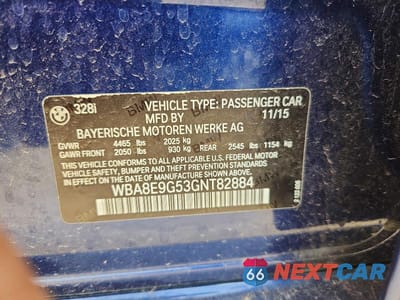 Zdjęcie 12 z 12 samochodu: 2016 BMW 328 I SULEV VIN:WBA8E9G53GNT82884 - miniatura