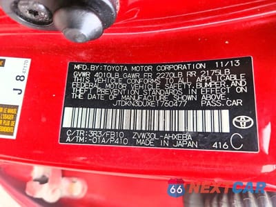 Zdjęcie 13 z 13 samochodu: 2014 TOYOTA PRIUS TWO VIN:JTDKN3DUXE1760477 - miniatura