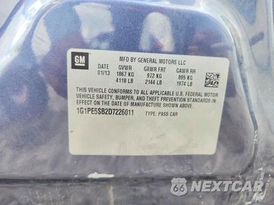 Zdjęcie 13 z 13 samochodu: 2013 CHEVROLET CRUZE LT VIN:1G1PE5SB2D7226011 - miniatura