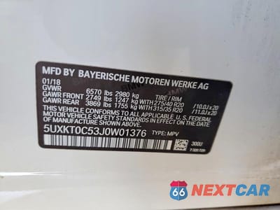 Zdjęcie 12 z 12 samochodu: 2018 BMW X5 XDR40E VIN:5UXKT0C53J0W01376 - miniatura