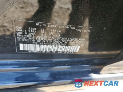 Zdjęcie 12 z 12 samochodu: 2019 SUBARU IMPREZA VIN:4S3GKAB68K3625280 - miniatura