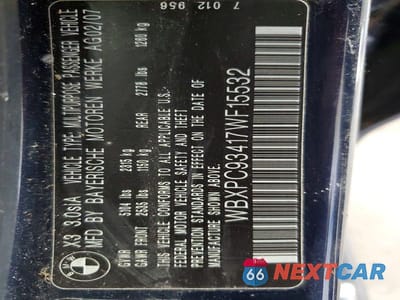 Zdjęcie 13 z 13 samochodu: 2007 BMW X3 VIN:WBXPC93417WF15532 - miniatura