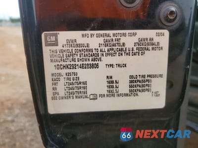 Zdjęcie 12 z 12 samochodu: 2004 CHEVROLET SILVERADO K2500 HEAVY DUTY VIN:1GCHK29214E283806 - miniatura