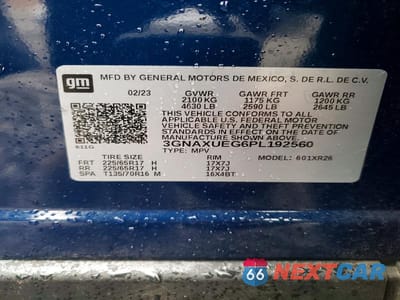 Zdjęcie 13 z 13 samochodu: 2023 CHEVROLET EQUINOX LT VIN:3GNAXUEG6PL192560 - miniatura
