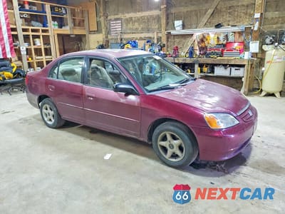 Czwarte zdjęcie samochodu z boku: 2002 HONDA CIVIC LX VIN:1HGES16502L074806 - miniatura