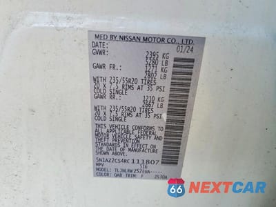 Zdjęcie 13 z 13 samochodu: 2024 NISSAN MURANO SL VIN:5N1AZ2CS4RC111807 - miniatura