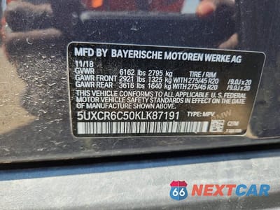 Zdjęcie 13 z 13 samochodu: 2019 BMW X5 XDRIVE40I VIN:5UXCR6C50KLK87191 - miniatura