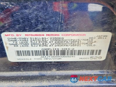 Zdjęcie 13 z 13 samochodu: 2012 MITSUBISHI OUTLANDER SE VIN:JA4JT3AXXCU605241 - miniatura