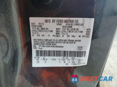 Zdjęcie 12 z 12 samochodu: 2016 FORD F250 SUPER DUTY VIN:1FTBF2B63GEA69265 - miniatura