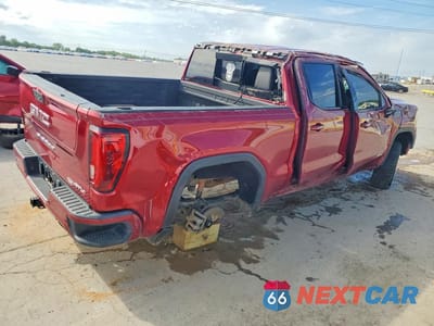 Trzecie zdjęcie samochodu z tyłu: 2019 GMC SIERRA K1500 AT4 VIN:3GTP9EEL5KG251616 - miniatura