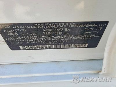 Zdjęcie 12 z 12 samochodu: 2019 HYUNDAI SONATA SE VIN:5NPE24AF6KH730124 - miniatura