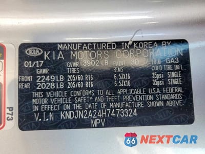 Zdjęcie 12 z 12 samochodu: 2017 KIA SOUL BASE VIN:KNDJN2A24H7473324 - miniatura
