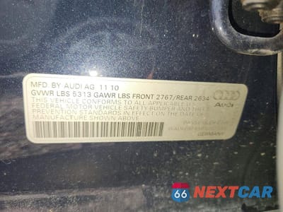 Zdjęcie 12 z 12 samochodu: 2011 AUDI A6 PRESTIGE VIN:WAUKGBFBXBN042395 - miniatura