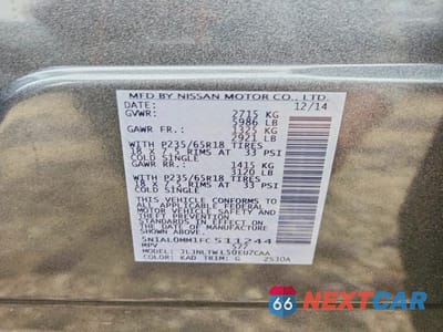 Zdjęcie 13 z 13 samochodu: 2015 INFINITI QX60 BASE VIN:5N1AL0MM1FC511244 - miniatura
