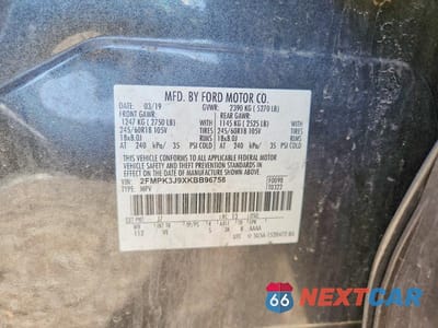 Zdjęcie 14 z 14 samochodu: 2019 FORD EDGE SEL VIN:2FMPK3J9XKBB96758 - miniatura