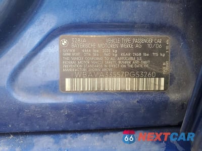 Zdjęcie 12 z 12 samochodu: 2007 BMW 328 I VIN:WBAVA33557PG53260 - miniatura