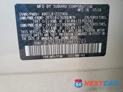 Zdjęcie 14 z 14 samochodu: 2025 SUBARU FORESTER TOURING VIN:JF2SLDTC3SH455749 - miniatura