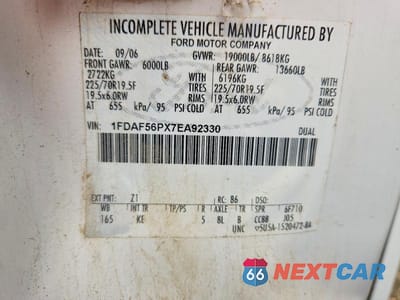 Zdjęcie 12 z 12 samochodu: 2007 FORD F550 SUPER DUTY VIN:1FDAF56PX7EA92330 - miniatura