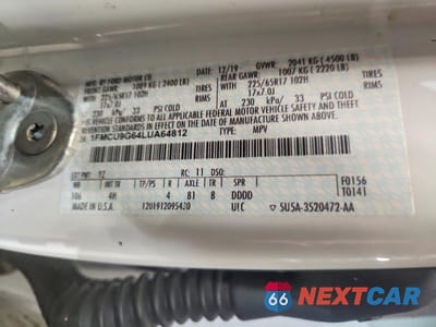 Zdjęcie 13 z 13 samochodu: 2020 FORD ESCAPE SE VIN:1FMCU9G64LUA64812 - miniatura