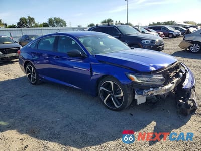 Czwarte zdjęcie samochodu z boku: 2022 HONDA ACCORD SPORT VIN:1HGCV1F31NA104795 - miniatura