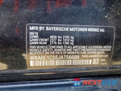 Zdjęcie 12 z 12 samochodu: 2018 BMW 330E VIN:WBA8E1C55JA756689 - miniatura