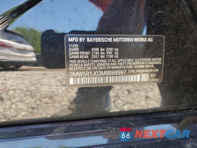 Zdjęcie 12 z 12 samochodu: 2021 BMW 330I VIN:3MW5R1J03M8B68997 - miniatura