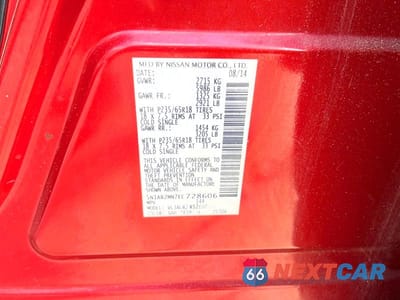 Zdjęcie 10 z 10 samochodu: 2014 NISSAN PATHFINDER S VIN:5N1AR2MN7EC728606 - miniatura