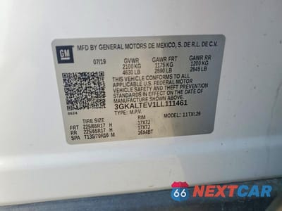 Zdjęcie 13 z 13 samochodu: 2020 GMC TERRAIN SLE VIN:3GKALTEV1LL111461 - miniatura