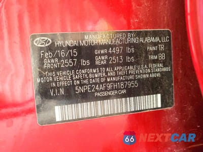 Zdjęcie 12 z 12 samochodu: 2015 HYUNDAI SONATA SE VIN:5NPE24AF9FH187955 - miniatura