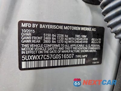 Zdjęcie 13 z 13 samochodu: 2016 BMW X3 XDRIVE35I VIN:5UXWX7C57G0S16507 - miniatura