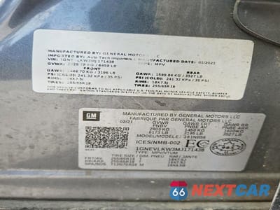 Zdjęcie 14 z 14 samochodu: 2021 CHEVROLET TRAVERSE LS VIN:1GNEVLKW3MJ171438 - miniatura