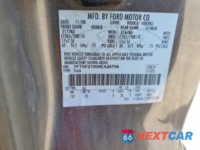 Zdjęcie 12 z 12 samochodu: 2009 FORD F250 SUPER DUTY VIN:1FTNF21509EA26706 - miniatura