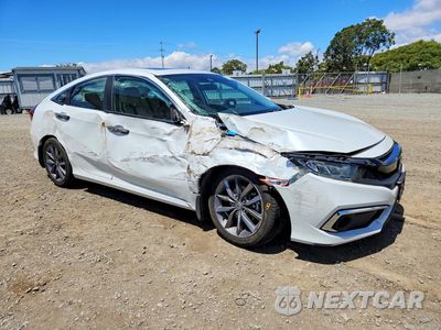 Czwarte zdjęcie samochodu z boku: 2019 HONDA CIVIC EX VIN:19XFC1F35KE203971 - miniatura