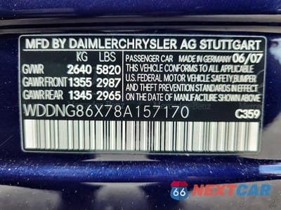 Zdjęcie 13 z 13 samochodu: 2008 MERCEDES-BENZ S 550 4MATIC VIN:WDDNG86X78A157170 - miniatura