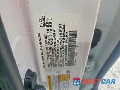 Zdjęcie 13 z 13 samochodu: 2021 HONDA PILOT EX VIN:5FNYF5H31MB025493 - miniatura