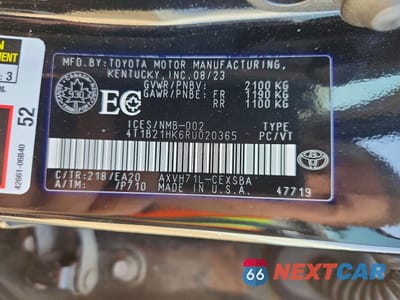 Zdjęcie 12 z 12 samochodu: 2024 TOYOTA CAMRY XLE VIN:4T1B21HK6RU020365 - miniatura