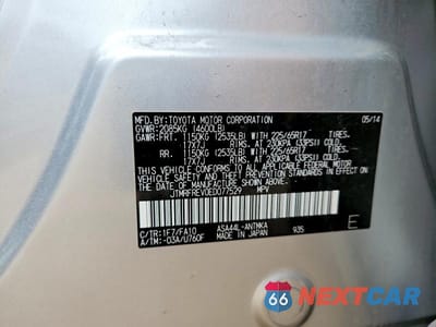 Zdjęcie 14 z 14 samochodu: 2014 TOYOTA RAV4 XLE VIN:JTMRFREV0ED077529 - miniatura