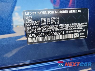 Zdjęcie 12 z 12 samochodu: 2023 BMW 330I VIN:3MW69FF06P8D63281 - miniatura