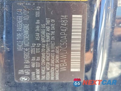 Zdjęcie 12 z 12 samochodu: 2010 BMW 335 I VIN:WBAWL7C50AP474814 - miniatura