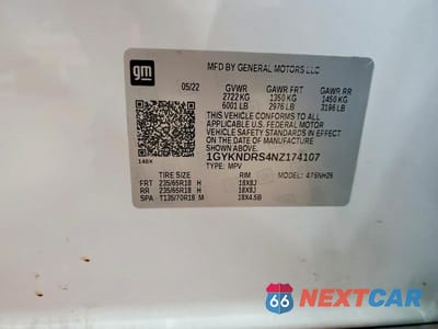 Zdjęcie 14 z 14 samochodu: 2022 CADILLAC XT5 PREMIUM LUXURY VIN:1GYKNDRS4NZ174107 - miniatura